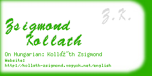 zsigmond kollath business card